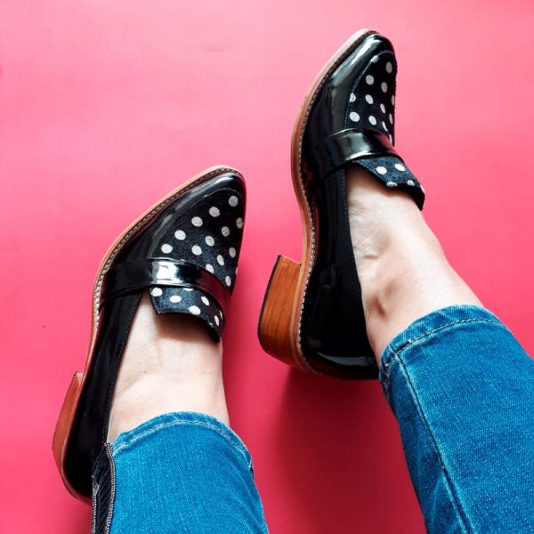 Zapato Lunares | Zapatos de cuero mujer | VANIUSKA
